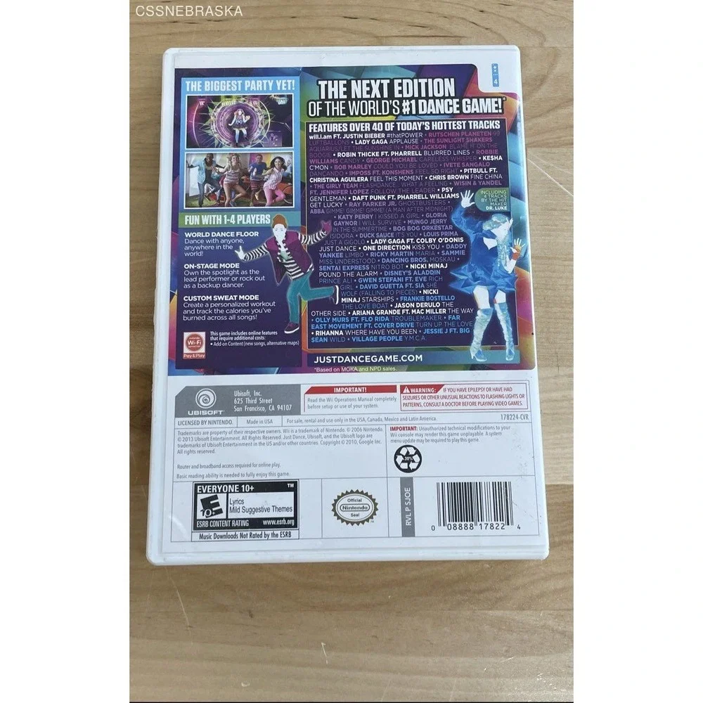 Just Dance 2014 for Nintendo Wii with BONUS Just Dance 4 Disk‎
